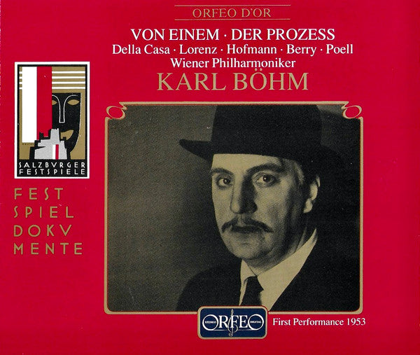 Gottfried von Einem - Lisa Della Casa, Max Lorenz (2), Ludwig Hofmann, Walter Berry, Alfred Poell, Wiener Philharmoniker, Karl Böhm : Der Prozess (2xCD, Album, Mono, RM)
