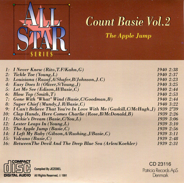 Count Basie : Vol.2 - The Apple Jump (CD, Comp)