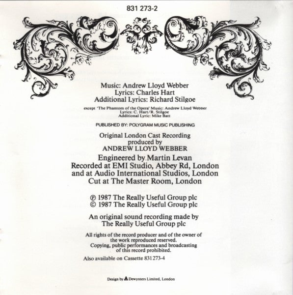 Andrew Lloyd Webber : The Phantom Of The Opera (2xCD, Album)