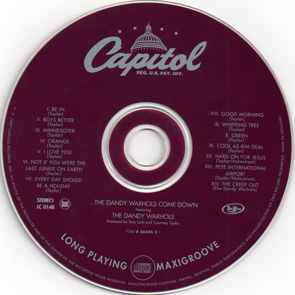 The Dandy Warhols : ...The Dandy Warhols Come Down (CD, Album)