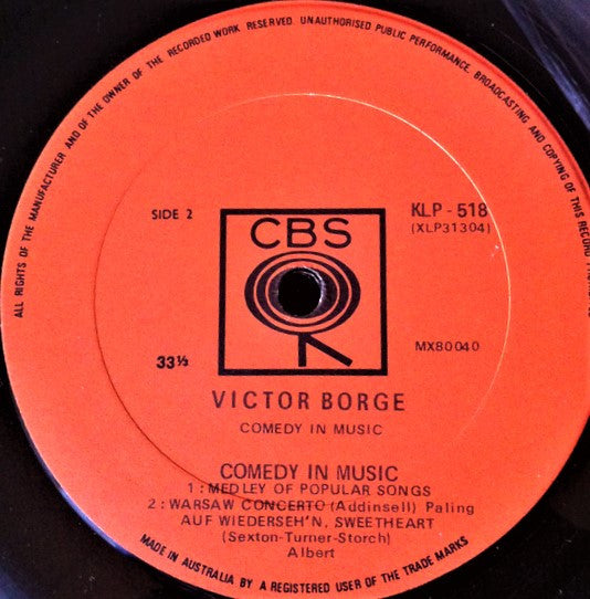 Victor Borge (2) : Comedy In Music (LP, Album, Mono, RE)