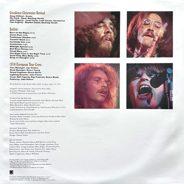 Creedence Clearwater Revival : At The Royal Albert Hall (April 14, 1970) (LP, Album, 180)