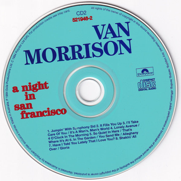 Van Morrison : A Night In San Francisco (2xCD, Album)