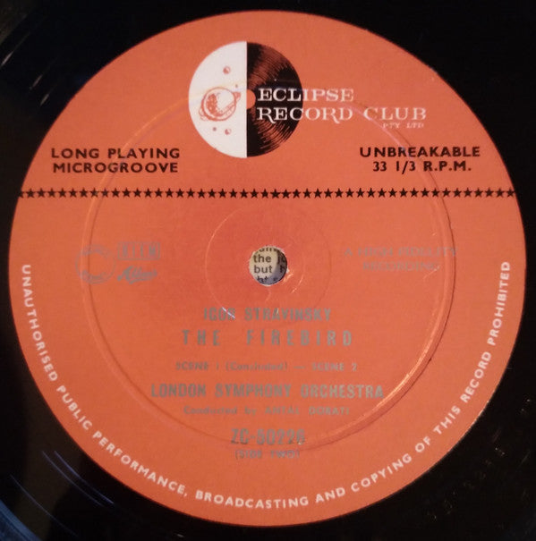 Igor Stravinsky - Antal Dorati, London Symphony Orchestra : The Firebird (Complete Ballet) (LP, Club, RE)