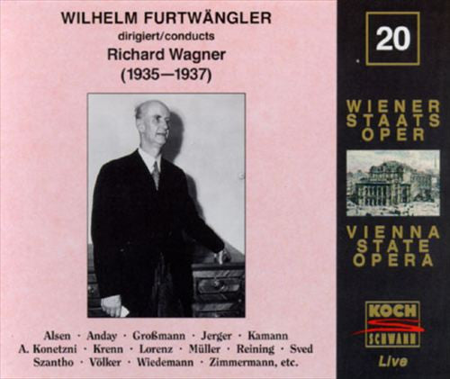 Wilhelm Furtwängler, Richard Wagner : Wilhelm Furtwängler Dirigiert/Conducts Richard Wagner (1935-1937) - Edition Wiener Staatsoper Live Vol. 20 (2xCD, Comp, Mono, RM)