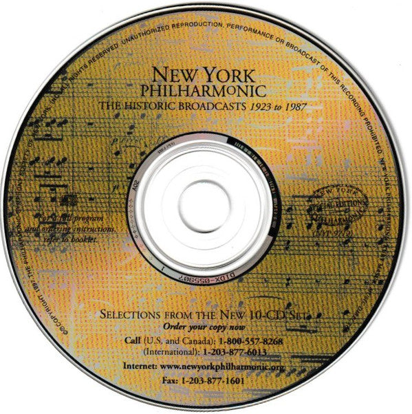 New York Philharmonic : The Historic Broadcasts 1923 To 1987 (CD)