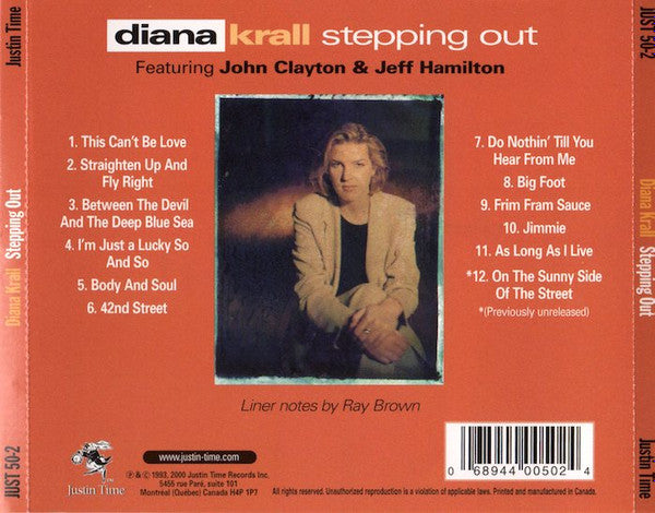 Diana Krall : Stepping Out (CD, Album, RE, RM)