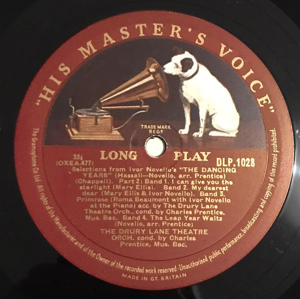 Ivor Novello, Roma Beaumont, Mary Ellis, Olive Gilbert And The Drury Lane Theatre Orchestra : Selections From "The Dancing Years" (10", Album, Mono)