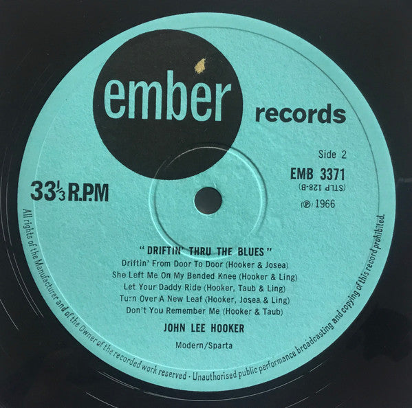John Lee Hooker : Driftin' Thru The Blues (LP, Album, Mono, RE, RP)