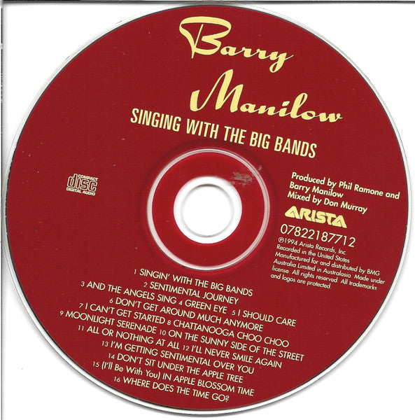 Barry Manilow : Singin' With The Big Bands (CD, Album)