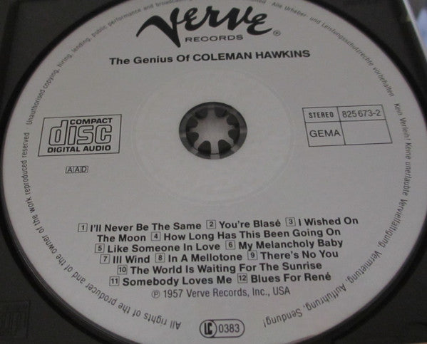 Coleman Hawkins : The Genius Of Coleman Hawkins (CD, Album, RE, RM)