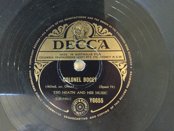 Ted Heath And His Music : Colonel Bogey / El Abanico (Shellac, 10")