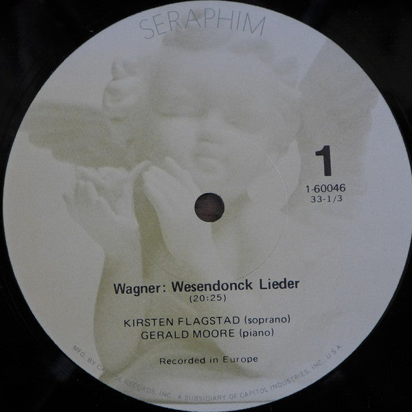 Kirsten Flagstad, Wagner* / Brahms* /Herbert Downes Grieg*, Gerald Moore : Wesendonck Lieder (Original Version) / 2 Songs, Op. 91 / 4 Songs (LP, Comp, Mono, RE)