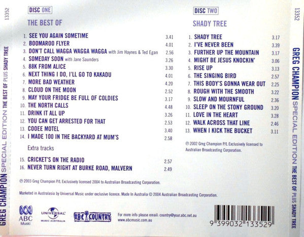 Greg Champion : The Best Of Plus Shady Tree (CD, Comp + CD, Album + Spe)