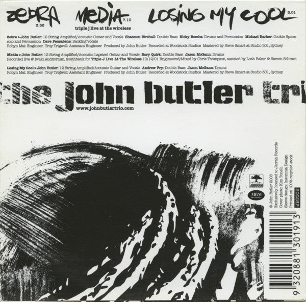 The John Butler Trio : Zebra (CD, Single)