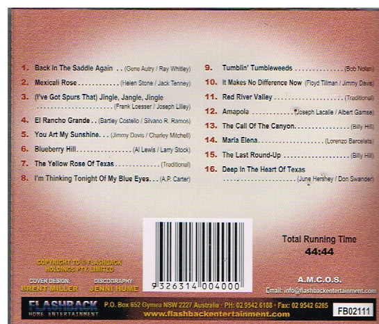 Gene Autry : Back In The Saddle Again (CD, Comp)