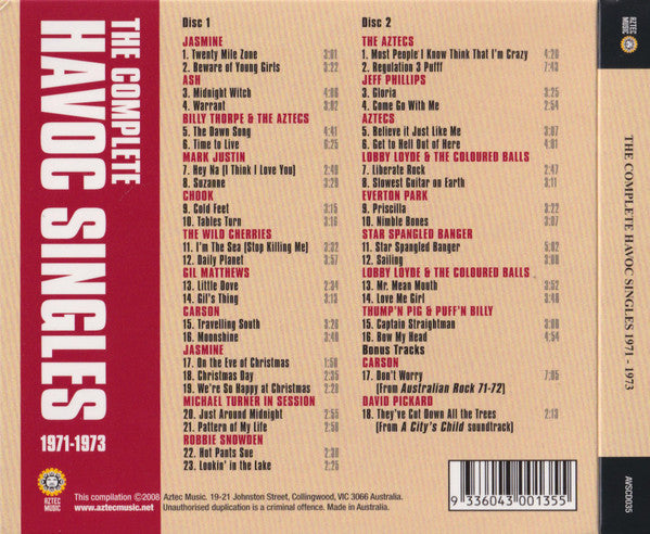 Various : The Complete Havoc Singles 1971-1973 (2xCD, Comp, RM)