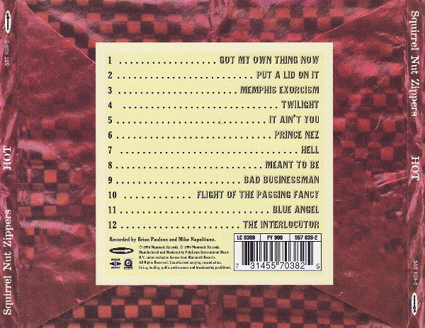 Squirrel Nut Zippers : Hot (CD, Album, Enh)