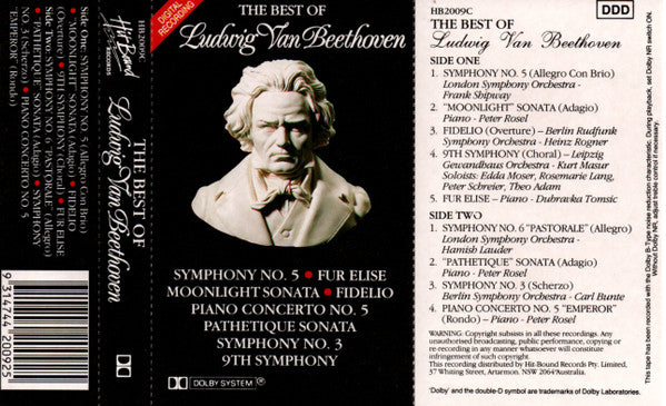Ludwig van Beethoven : The Best Of Ludwig van Beethoven (Cass, Comp)