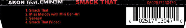 Akon Featuring Eminem : Smack That (CD, Maxi, Enh)