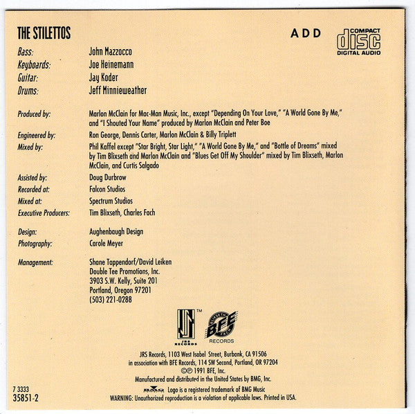 Curtis Salgado And The Stilettos : Curtis Salgado And The Stilettos – Self-Titled (CD, Album, RE, JVC)