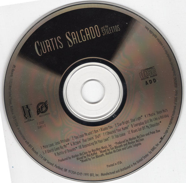 Curtis Salgado And The Stilettos : Curtis Salgado And The Stilettos – Self-Titled (CD, Album, RE, JVC)