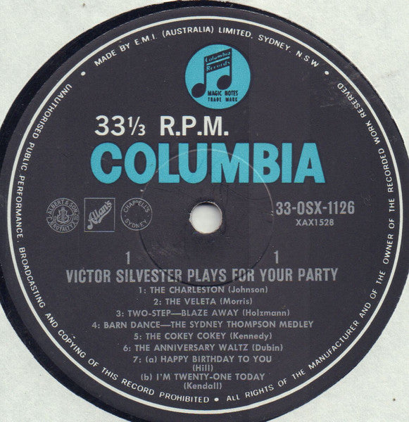 Victor Silvester : Plays For Your Party (LP, Mono)