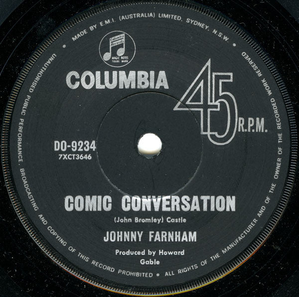 Johnny Farnham* : Comic Conversation (7", Single)