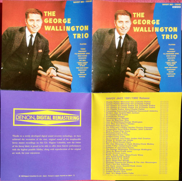 George Wallington Trio : George Wallington  (CD, Album, Mono, RE, RM, Dig)