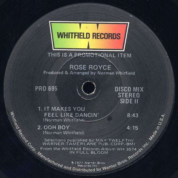 Rose Royce : Do Your Dance (12", Promo, Smplr)