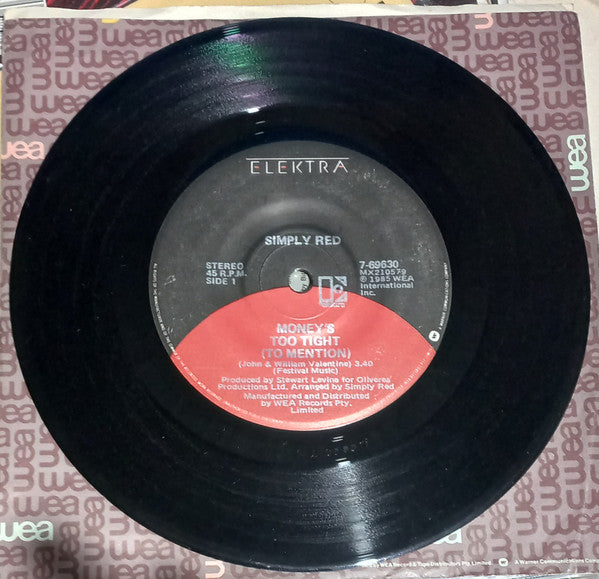 Simply Red : Money's Too Tight  (To Mention) (7", Single)