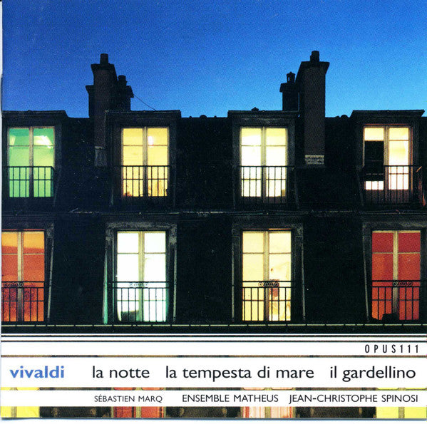 Vivaldi* - Sébastien Marq, Ensemble Matheus ,  Jean-Christophe Spinosi : La Notte •  La Tempesta Di Mare •  Il Gardellino (CD, Album, Jew)
