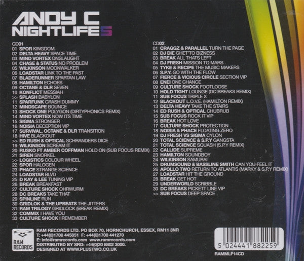 Andy C : Nightlife 5 (Drum & Bass) (2xCD, Mixed)