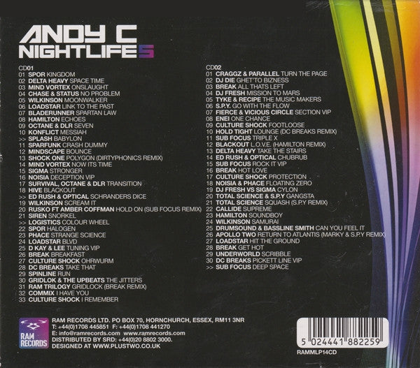 Andy C : Nightlife 5 (Drum & Bass) (2xCD, Mixed)