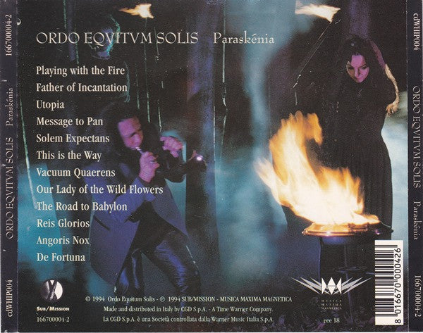 Ordo Equitum Solis : Paraskénia (CD, Album)