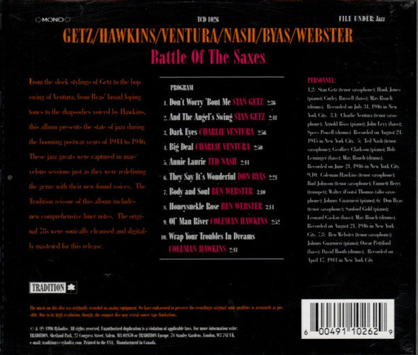 Various : Battle Of The Saxes (CD)