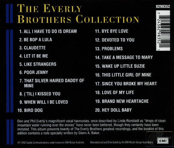 The Everly Brothers* : The Everly Brothers Collection (Cadence Classics 20 Greatest Hits) (CD, Album, Comp)
