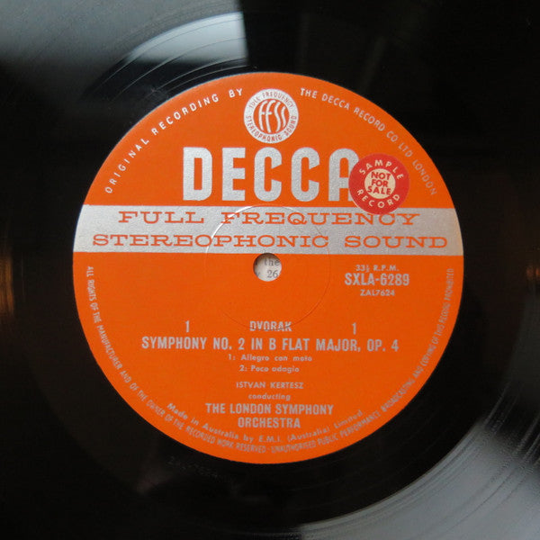 Antonín Dvořák, István Kertész, London Symphony Orchestra : Symphony No. 2 In B Flat Major (LP, Promo)