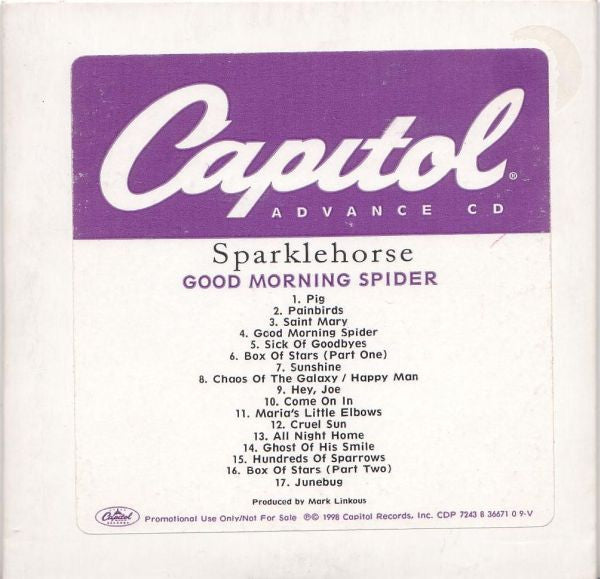 Sparklehorse : Good Morning Spider (CD, Album, Promo)
