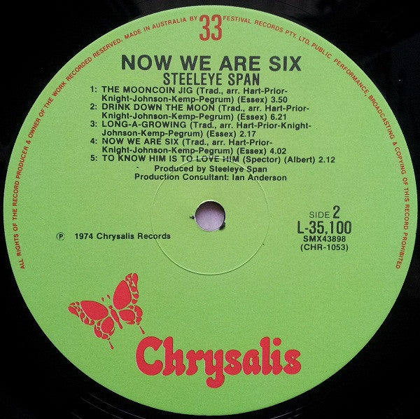 Steeleye Span : Now We Are Six (LP, Album)