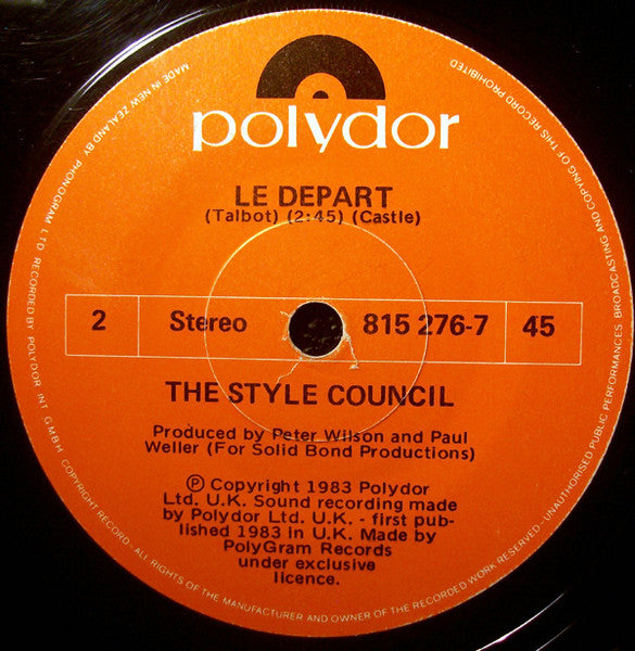 The Style Council : Long Hot Summer (7", Single)