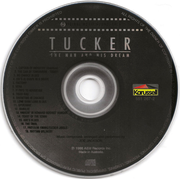Joe Jackson : Tucker: The Man And His Dream - Original Movie Soundtrack (CD, Album, RE)