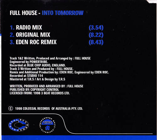 Full House (4) : Into Tomorrow (CD, Maxi)