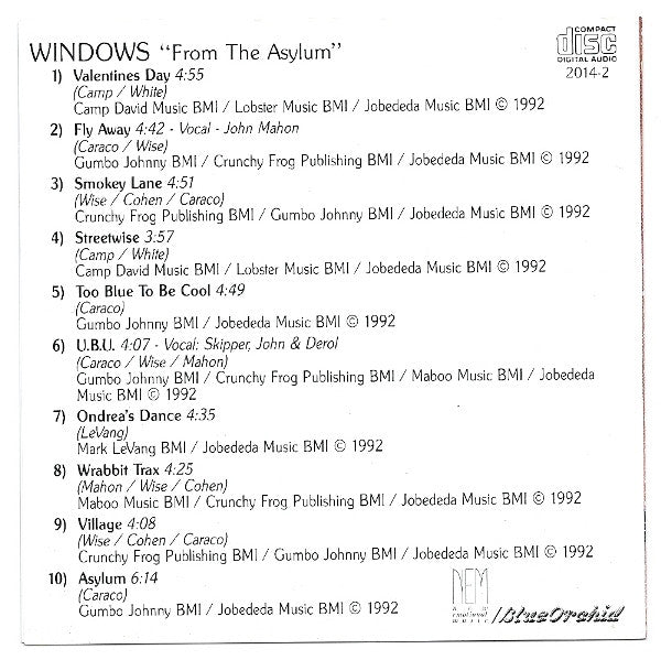 Windows (3) : From The Asylum (CD, Album)