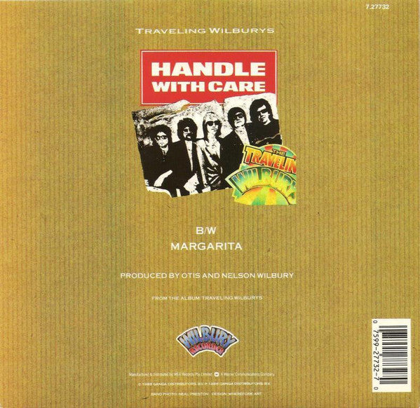 Traveling Wilburys : Handle With Care (7", Single, Ltd)