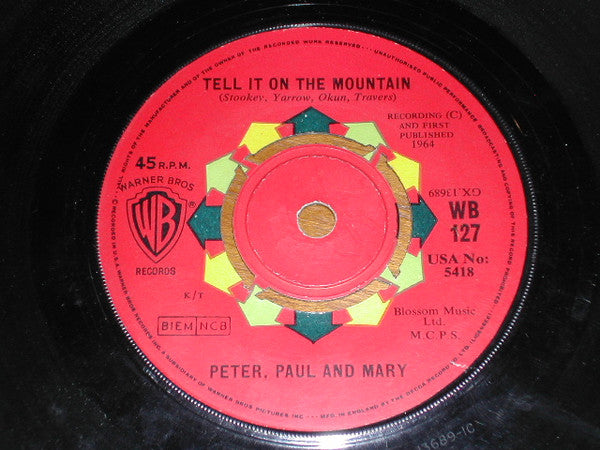 Peter, Paul & Mary : Tell It On The Mountain (7")