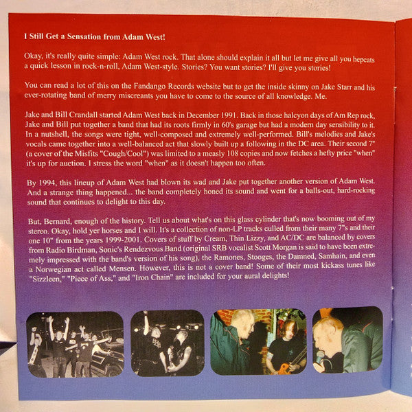 Adam West (2) : Hi-Balls Are Rolling! 1999 - 2001 (CD, Comp)