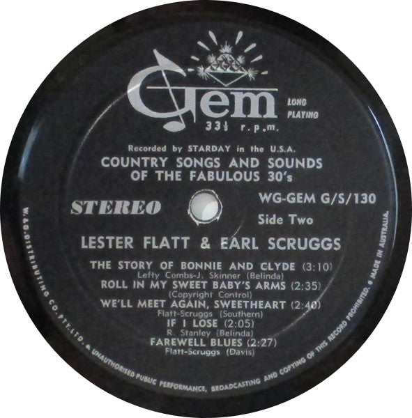 Various : Country Songs And Sounds Of The Fabulous 30s (LP, Album, Comp)