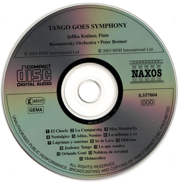 Piazzolla*, Plaza*, Gade*, Porter* - Șefika Kutluer, Razumovsky Orchestra*, Peter Breiner : Tango Goes Symphony (CD, Album)