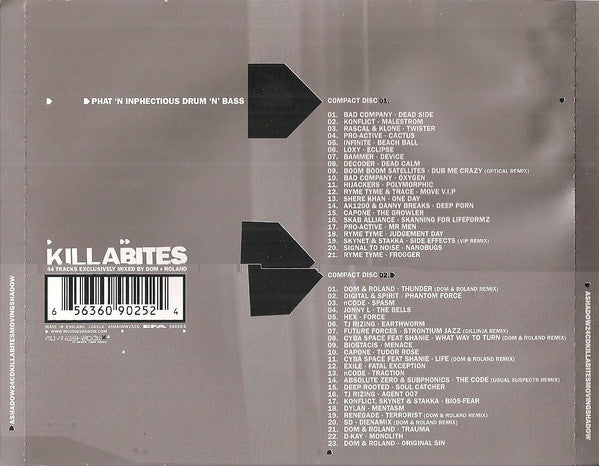 Dom & Roland : Killabites - Phat 'N Inphectious Drum 'N' Bass (2xCD, Mixed)